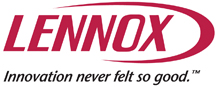 Lennox logo with the "Innovation never felt so good" tagline